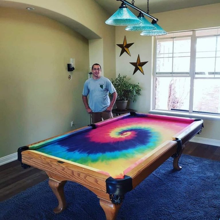 tie dye pool table